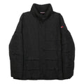 TOMMY HILFIGER Womens Black Jacket L Polyester Plain Zip Puffa Winter Warm