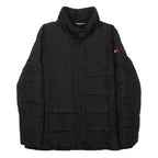 TOMMY HILFIGER Womens Black Jacket L Polyester Plain Zip Puffa Winter Warm