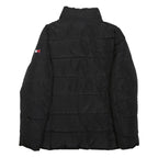 TOMMY HILFIGER Womens Black Jacket L Polyester Plain Zip Puffa Winter Warm