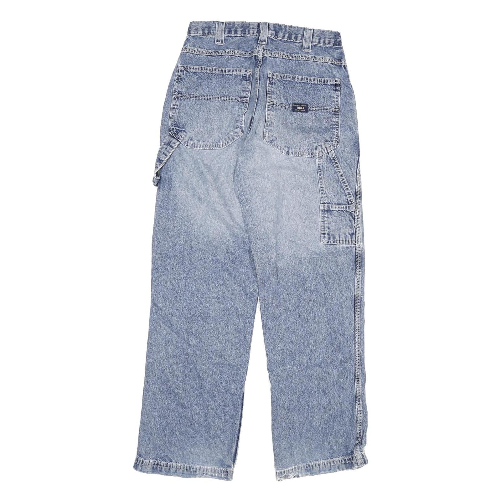 BLUENOTES Mens Jeans Blue Regular Straight Denim Light W26 L29 Casual Zip