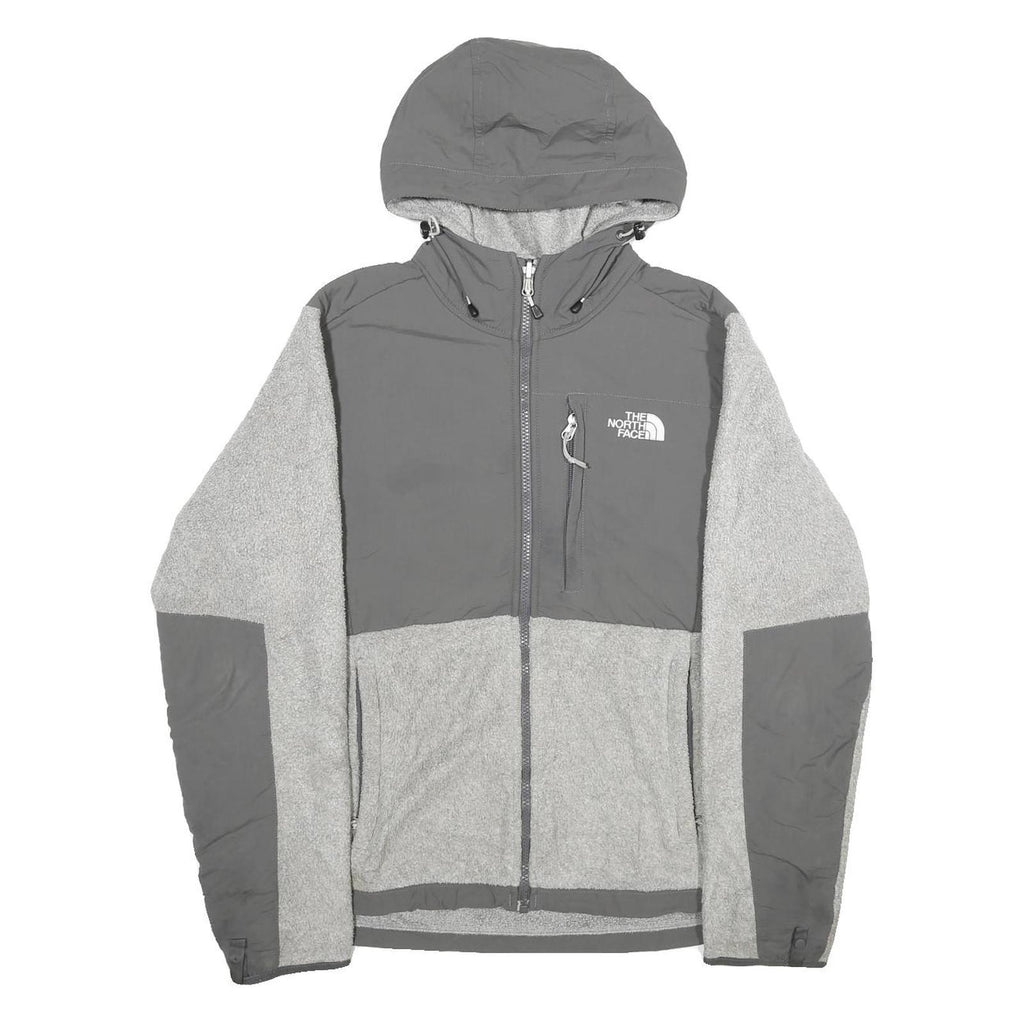 THE NORTH FACE Womens Grey Hooded Zip Jacket M Polyester Blend Performance