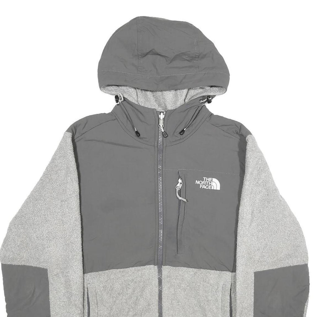THE NORTH FACE Womens Grey Hooded Zip Jacket M Polyester Blend Performance