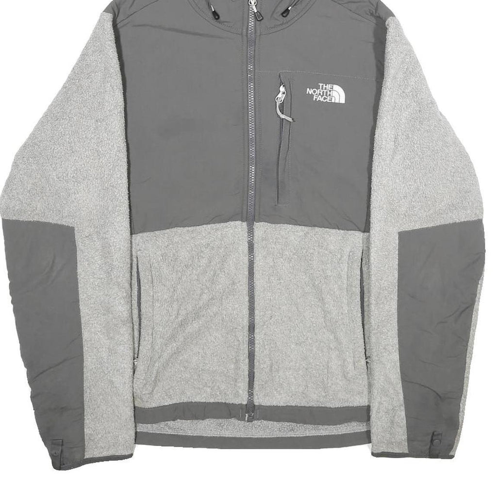 THE NORTH FACE Womens Grey Hooded Zip Jacket M Polyester Blend Performance