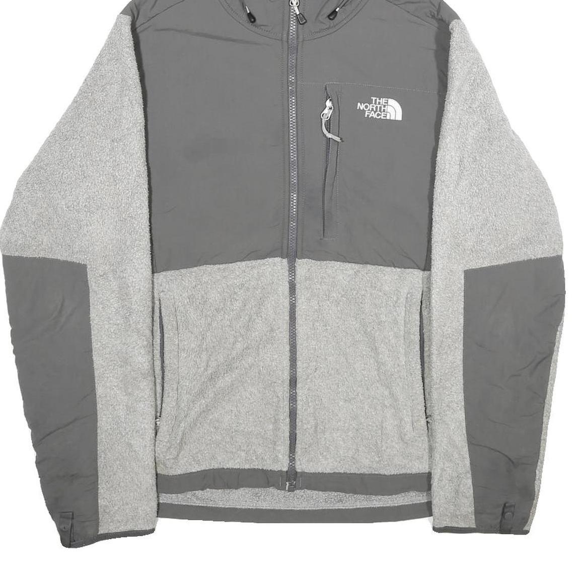 THE NORTH FACE Womens Grey Hooded Zip Jacket M Polyester Blend Performance