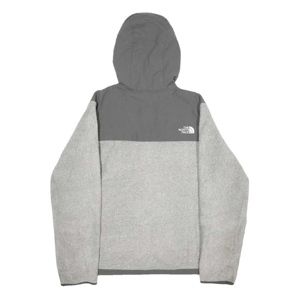 THE NORTH FACE Womens Grey Hooded Zip Jacket M Polyester Blend Performance