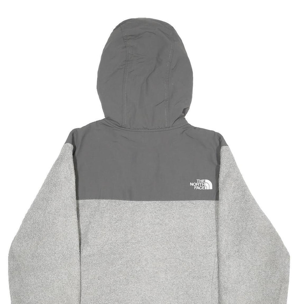 THE NORTH FACE Womens Grey Hooded Zip Jacket M Polyester Blend Performance
