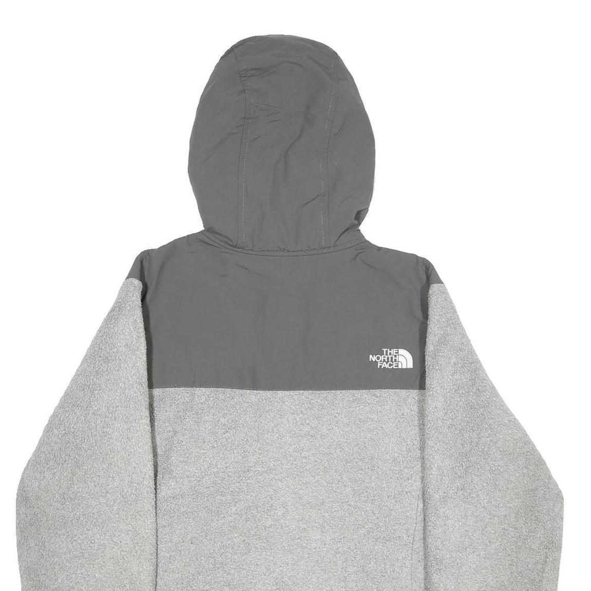 THE NORTH FACE Womens Grey Hooded Zip Jacket M Polyester Blend Performance