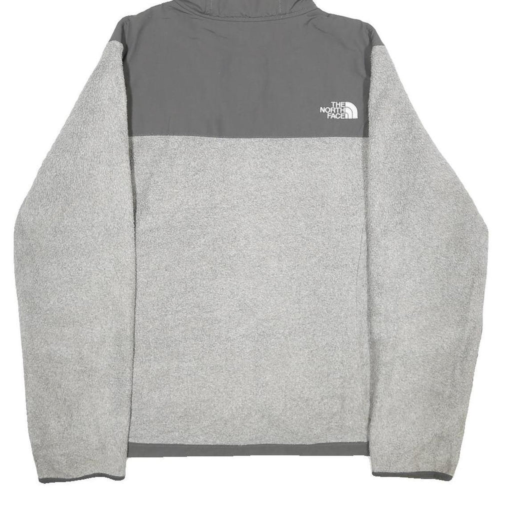 THE NORTH FACE Womens Grey Hooded Zip Jacket M Polyester Blend Performance