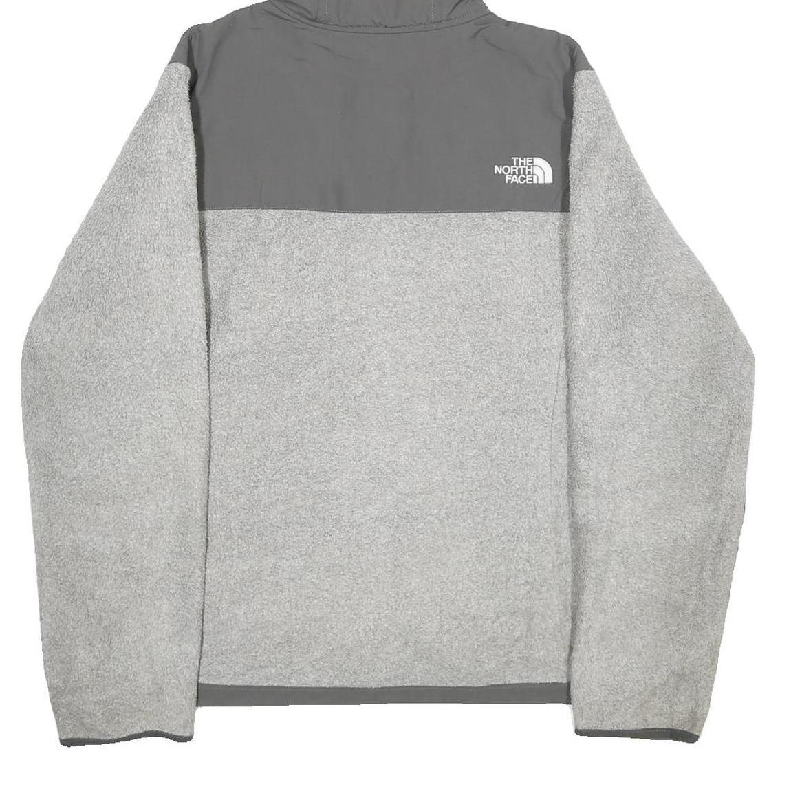 THE NORTH FACE Womens Grey Hooded Zip Jacket M Polyester Blend Performance