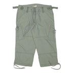 FADED GLORY Womens Shorts Green Casual Cargo L W30 Cotton Blend Relaxed Fit