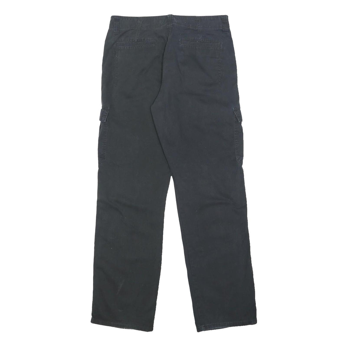 LEVI'S Mens Cotton Black Relaxed Straight Trousers W34 L34 Cargo Pocket Zip