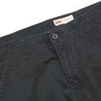 LEVI'S Mens Cotton Black Relaxed Straight Trousers W34 L34 Cargo Pocket Zip