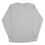 JERZEES Mens Grey Basketball Graphic T-Shirt XL Long Sleeve Crew Neck