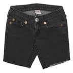 TRUE RELIGION Womens Shorts Black Casual Denim XS W24 Cut-Off Summer