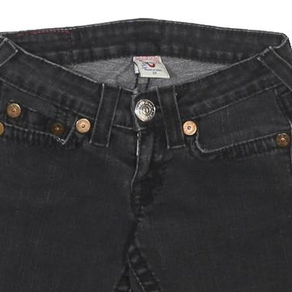 TRUE RELIGION Womens Shorts Black Casual Denim XS W24 Cut-Off Summer