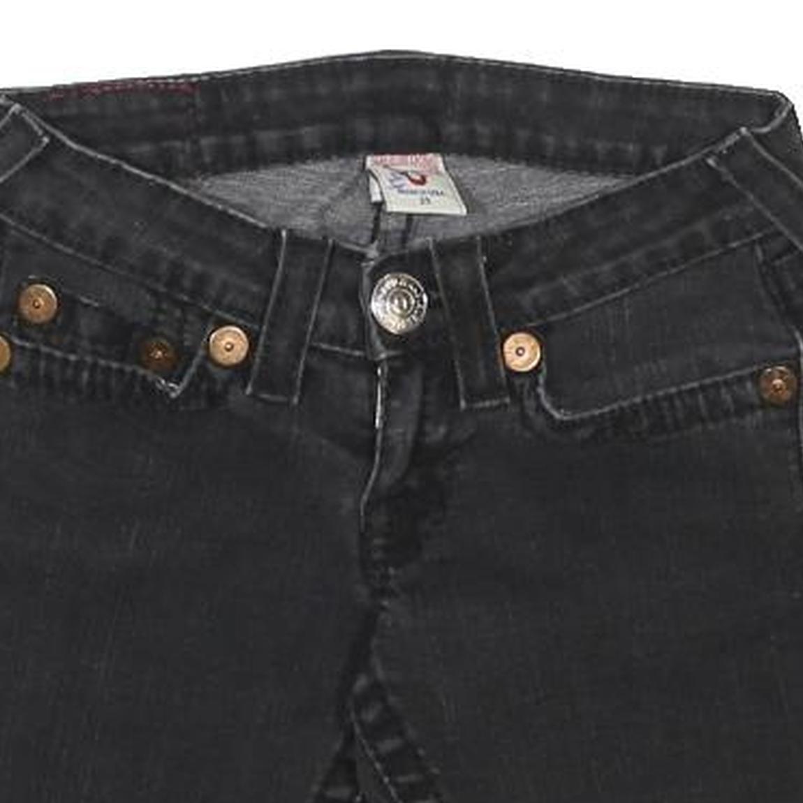 TRUE RELIGION Womens Shorts Black Casual Denim XS W24 Cut-Off Summer