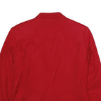 SUMMIT HILL Womens Red Wool Jacket UK 12 Zip Classic Tailored Plain