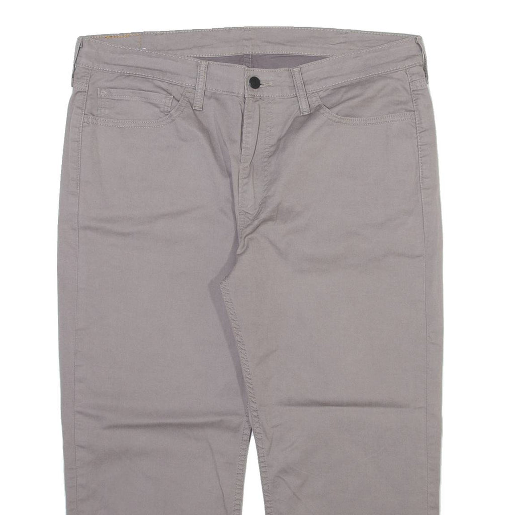 LEVI'S 514 Mens Trousers Grey Slim Straight W38 L23