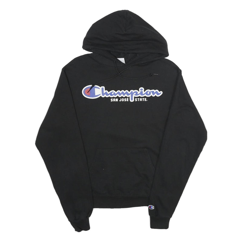 CHAMPION Mens Black San Jose State Pullover Hoodie S Cotton Blend Casual