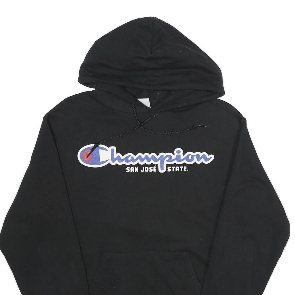 CHAMPION Mens Black San Jose State Pullover Hoodie S Cotton Blend Casual