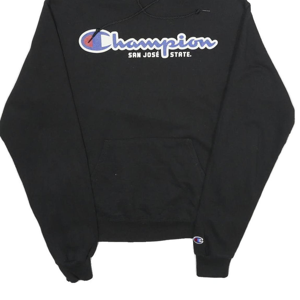 CHAMPION Mens Black San Jose State Pullover Hoodie S Cotton Blend Casual