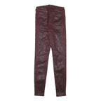 7 FOR ALL MANKIND Womens Slim Burgundy Skinny Denim Woven W24 L29 Zip Cotton