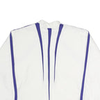 ADIDAS Womens White & Purple Sports Zip Jacket UK 14 Polyester Blend Track Top