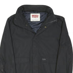 LEVI'S Womens Black Zip Jacket L Polyester Blend Plain Casual Outerwear