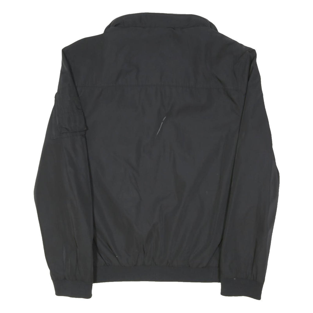 LEVI'S Womens Black Zip Jacket L Polyester Blend Plain Casual Outerwear