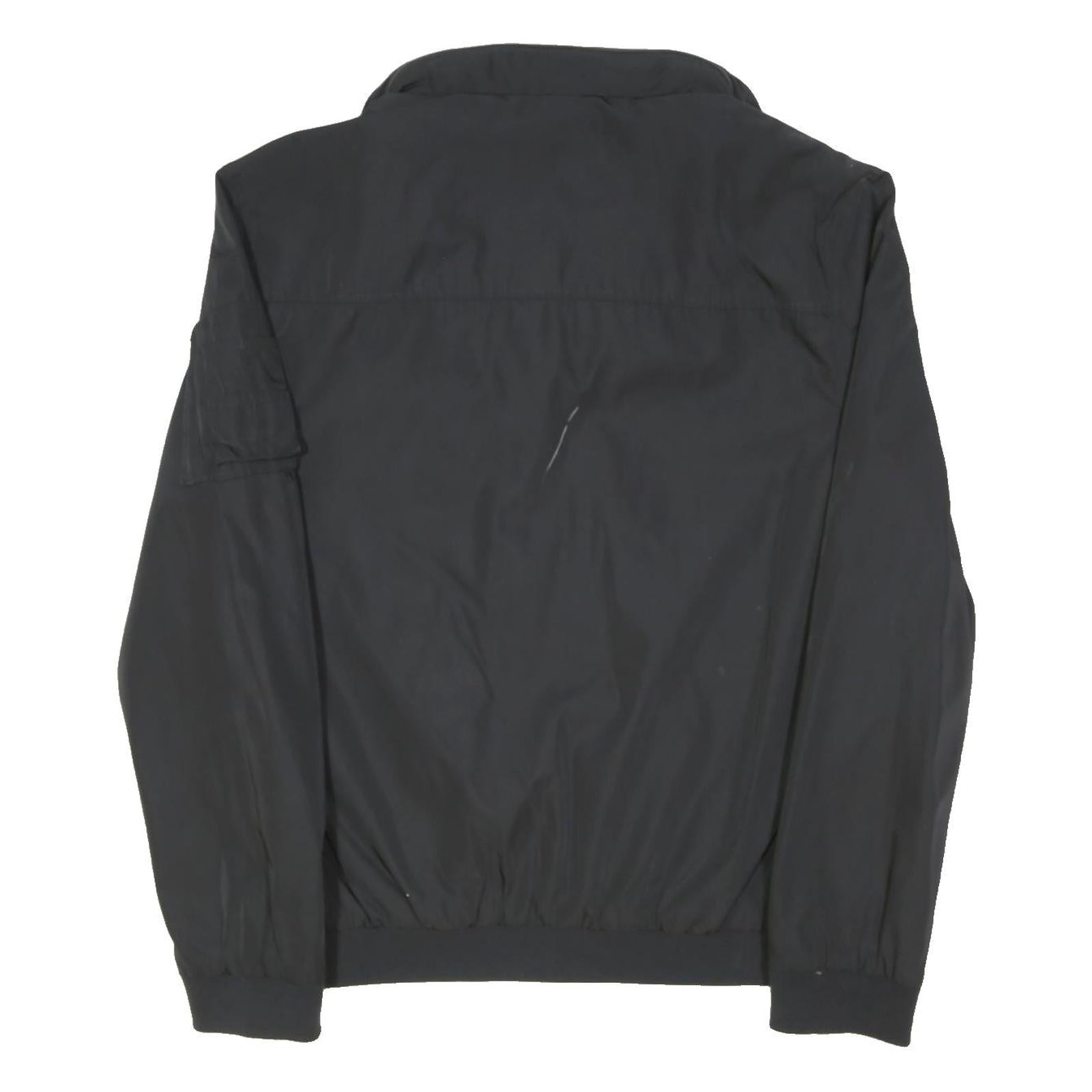 LEVI'S Womens Black Zip Jacket L Polyester Blend Plain Casual Outerwear
