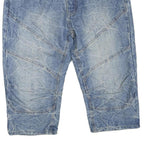 TOM TOMPSON Mens Denim Blue Casual Shorts M W34 Stylish Stitch Detail