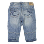 TOM TOMPSON Mens Denim Blue Casual Shorts M W34 Stylish Stitch Detail