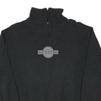 GREYSTONE Mens Black Cotton Blend Pullover Sweatshirt L Half Zip Casual