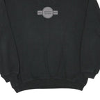 GREYSTONE Mens Black Cotton Blend Pullover Sweatshirt L Half Zip Casual