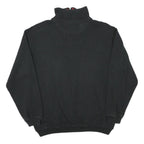 GREYSTONE Mens Black Cotton Blend Pullover Sweatshirt L Half Zip Casual
