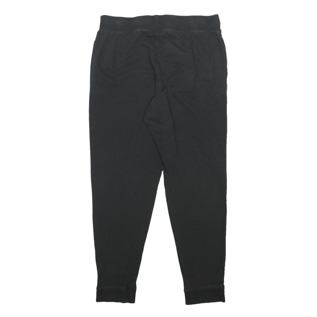 CALVIN KLEIN Mens Joggers Black L W32 L28 Cotton Blend Logo Print Slim Fit