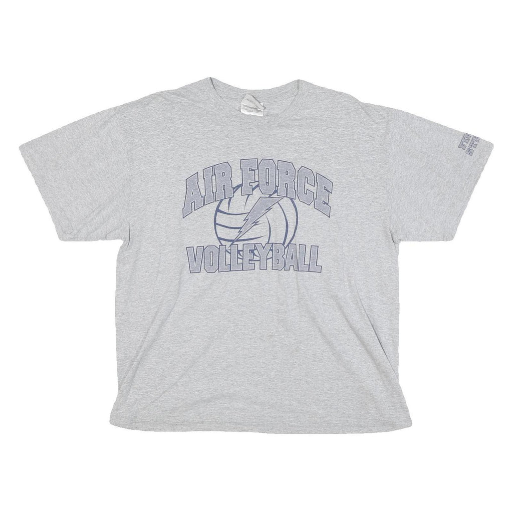 NIKE Mens Grey Air Force Volleyball Graphic T-Shirt L Crew Neck Short Sleeve
