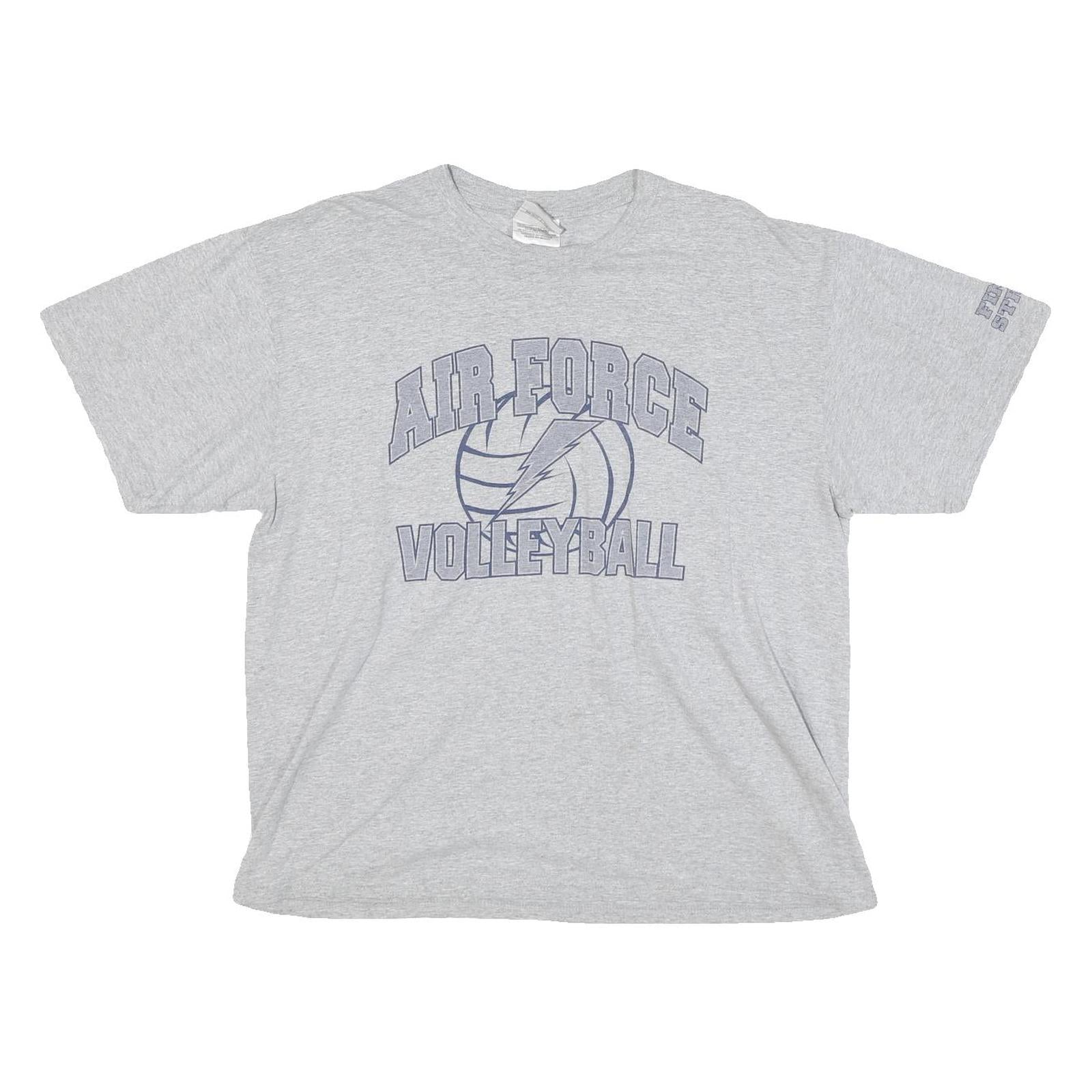 NIKE Mens Grey Air Force Volleyball Graphic T-Shirt L Crew Neck Short Sleeve