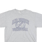 NIKE Mens Grey Air Force Volleyball Graphic T-Shirt L Crew Neck Short Sleeve