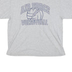 NIKE Mens Grey Air Force Volleyball Graphic T-Shirt L Crew Neck Short Sleeve