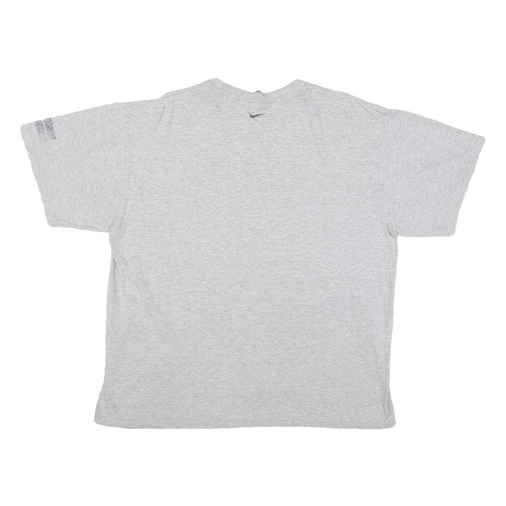 NIKE Mens Grey Air Force Volleyball Graphic T-Shirt L Crew Neck Short Sleeve