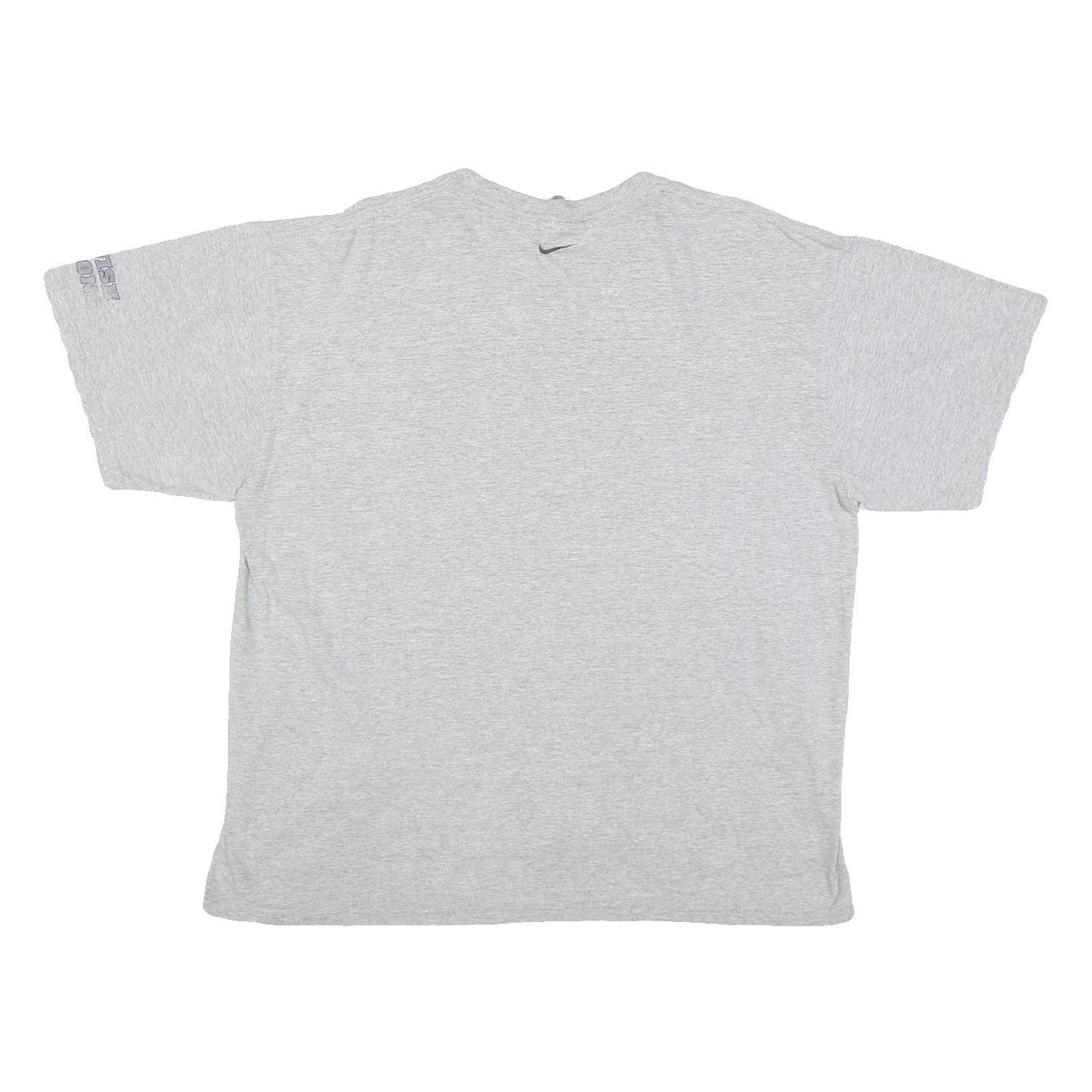 NIKE Mens Grey Air Force Volleyball Graphic T-Shirt L Crew Neck Short Sleeve