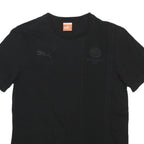 PUMA Mens Black Graphic T-Shirt S Short Sleeve Crew Neck Cotton Blend Logo