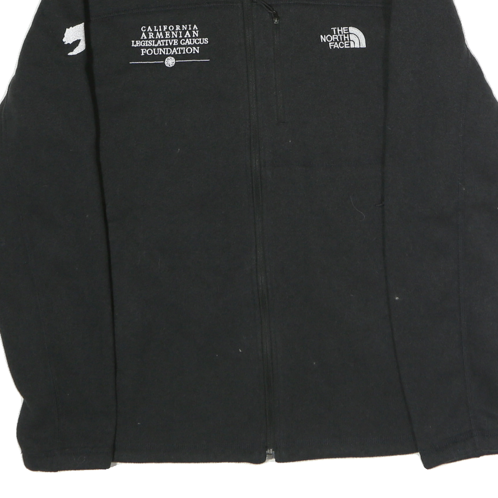 THE NORTH FACE Mens Black Cotton Zip Jacket L Classic Logo California Armenian