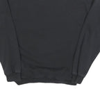 ADIDAS Womens Black Crew Neck UK 6 Sweatshirt Cotton Blend Logo Pullover