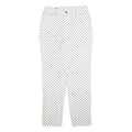 LES OLIVADES Womens White Regular Fit Straight Cotton Blend W28 L30 Printed