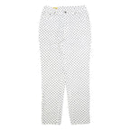 LES OLIVADES Womens White Regular Fit Straight Cotton Blend W28 L30 Printed