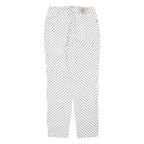LES OLIVADES Womens White Regular Fit Straight Cotton Blend W28 L30 Printed