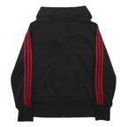 ADIDAS Womens Black & Red Track Jacket L Polyester Zip Casual Sportswear