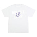 PORT & COMPANY Mens White & Purple Grizzly Pride Graphic T-Shirt M Short Sleeve